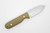 LT Wright Knives Bushbaby - O1 Tool Steel - Saber Grind - Natural Canvas Micarta Handle w/ Toxic Green Liners - Matte Finish