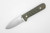 LT Wright Knives Next Gen - Convex Grind - CPM 3V Steel - Green Canvas Micarta Handle - Mountain Texture