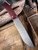 Smith & Sons Knives: MudBug - D2 Tool Steel - Maroon Burlap Micarta Handle