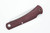 Smith & Sons Knives: MudBug - D2 Tool Steel - Maroon Burlap Micarta Handle