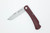 Smith & Sons Knives: MudBug - D2 Tool Steel - Maroon Burlap Micarta Handle