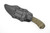 Winkler Knives - Belt Knife - 80CRV2 Steel - Flat Grind - Sculpted Green Laminate Handle - Tapered Tang - Crusher Pommel
