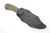 Winkler Knives - Belt Knife - 80CRV2 Steel - Flat Grind - Sculpted Green Laminate Handle - Tapered Tang - Crusher Pommel