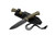 LionSteel Knives: T6 - CPM 3V Steel - Old Black Blade Finish - Green Canvas Micarta Handle