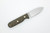 LT Wright Knives Bushbaby - A2 Steel - Flat Grind - Green Canvas Micarta - Mountain Finish