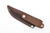LT Wright Knives Frontier First - CPM 3V Steel - Flat Grind - Brown Burlap Canvas Micarta w/ Orange Liners - Matte Finish