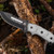 TOPS Knives Steel Eagle 105C - Black Traction Coating Blade Finish - TANTO Point - Black Linen Micarta Handle