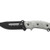 TOPS Knives Steel Eagle 105E - Black Traction Coating Blade Finish - TANTO Point - Black Linen Micarta Handle