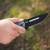 TOPS Knives Steel Eagle 105E - Black Traction Coating Blade Finish - TANTO Point - Black Linen Micarta Handle TOPS Knives Steel Eagle 105E - Black Traction Coating Blade Finish - TANTO Point - Black Linen Micarta Handle