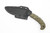 Winkler Knives - Contingency - 80CRV2 Steel - Flat Grind - Sculpted Green Laminate Handle - Tapered Tang
