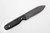 LT Wright Knives Bushcrafter HC - High Saber Grind - Black Canvas Micarta w/ Orange Liners - Matte Finish