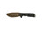 TOPS Knives, Idaho Hunter Fixed Midnight Bronze Blade Hunting Knife w/ Black Linen Micarta Handle