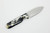 LT Wright Knives Bushbaby - A2 Steel - Flat Grind - Black Dyed Bone w/ Black Liners - 3