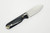 LT Wright Knives Bushbaby - A2 Steel - Flat Grind - Black Dyed Bone w/ Black Liners - 7