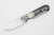 LT Wright Knives Bushbaby - A2 Steel - Flat Grind - Black Dyed Bone w/ Black Liners - 10