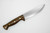 LT Wright Knives Forest Trail - CPM 3V Steel - Scandi Grind - Brown Burlap Handle - Polished Finish
