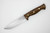 LT Wright Knives Forest Trail - CPM 3V Steel - Scandi Grind - Brown Burlap Handle - Polished Finish