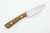 LT Wright Knives Small Pouter - AEB-L Steel - Flat Grind - Natural Canvas Micarta w/ White Liners - Matte Finish - NO SHEATH