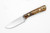 LT Wright Knives Small Pouter - AEB-L Steel - Flat Grind - Brown Bone w/ Black Liners