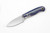 LT Wright Knives Patriot - A2 Steel - Flat Grind - Blue Bone w/ Black Liners