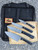 LT Wright Knives Cookcraft Collection Four Piece Knife Set w/ Bag and Board - AEB-L Steel - Flat Grind - Black Canvas Micarta w/ White Liners - Polished Finish