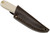 BRISA: Necker 70 Fixed Blade - Sandvik 12C27 Stainless Steel - Ivory Linen Micarta Handle - LEATHER Sheath