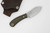 LT Wright Knives Lil Muk - Flat Grind - MagnaCut Steel - Green Canvas Micarta - Matte