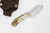 LT Wright Knives Lil Muk - Flat Grind - MagnaCut Steel - Brown Dyed Bone w/ FREE Black Liners - 1