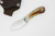 LT Wright Knives Lil Muk - Flat Grind - MagnaCut Steel - Brown Dyed Bone w/ FREE Black Liners - 2