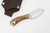 LT Wright Knives Lil Muk - Flat Grind - MagnaCut Steel - Brown Dyed Bone w/ FREE Black Liners - 5