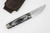 LT Wright Knives Pronghorn - 3V Steel - Scandi Grind - Dyed Black Bone Handle - w/ Natural Liners, Mosaic Pins - 1
