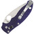 Spyderco Knives: Manix 2 Ball Bearing Lock (Full Flat Grind) Folding Pocket Knife w/ Blue Textured G10 Handle - GPDBL2