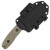 Reiff Knives: Circadian Sheepsfoot - Fixed Blade-  - CPM MagnaCut - Stonewash, Green Canvas Micarta
