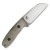 Reiff Knives: Circadian Sheepsfoot - Fixed Blade-  - CPM MagnaCut - Stonewash, Green Canvas Micarta