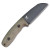 Reiff Knives: Circadian Clip Point- Fixed Blade-  - CPM MagnaCut -Saber, Stonewash, Green Canvas Micarta