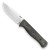 Reiff Knives: F4 Bushcraft - Fixed Blade-  - Polished Stonewash, MagnaCut - Black Canvas Micarta