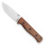 Reiff Knives: F4 Bushcraft - Fixed Blade-  - Polished Stonewash, MagnaCut - Natural Canvas Micarta