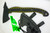 Half Face Blades -  Bleeding Heart Hawk- OD Green and Black G10, Armor Black Cerakote, Allen bolts, Chaos Grip