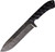 Stroup Knives: BK1 , Fixed Blade Knife w/Black Sculpted G10 Handle