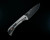 Half Face Blades - Cav Folder - Black G10, Armor Black Cerakote Blade, Textured Grip, TI Frame