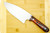 LT Wright Knives Cookcraft Collection Four Piece Knife Set w/ Bag and Board - AEB-L Steel - Flat Grind - Orange & Black Burl Custom Scales- Polished Finish