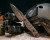 Half Face Blades - Field Knife - Black Canvas Micarta, Allen Bolts, Chaos Grip