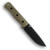 Reiff Knives: F5 GEN2 - Field Survival Knife - Fixed Blade - MagnaCut, Black DLC, OD Green G10 Handle