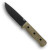 Reiff Knives: F5 GEN2 - Field Survival Knife - Fixed Blade - MagnaCut, Black DLC, OD Green G10 Handle
