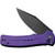 CIVIVI - Cogent Flipper - Black Stonewash 14C28N Steel - Button Lock - Purple G10 Handle