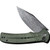 CIVIVI - Cogent - Damascus - Folding Knife w/Button Lock -  Green Canvas Micarta Handle
