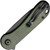 CIVIVI - Elementum - Black Stonewash D2 Steel - Folding Knife w/Linerlock - Green Canvas Micarta Handle
