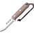 Joker Knives - Nordico - Bushcraft Survival Knife - 14C28N Steel Fixed Blade w/Tan Canvas Micarta Handle