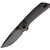 Reate Knives - PL-XT - Damascus Blade - Folding Pocket Knife w/ Black & Red Canvas Micarta Handle