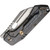 WE Knife Company - Roxi 3 - 3.1" Stonewash CPM S35VN Foldable Knife w/ Tiger Striped Anodized Titanium Handle